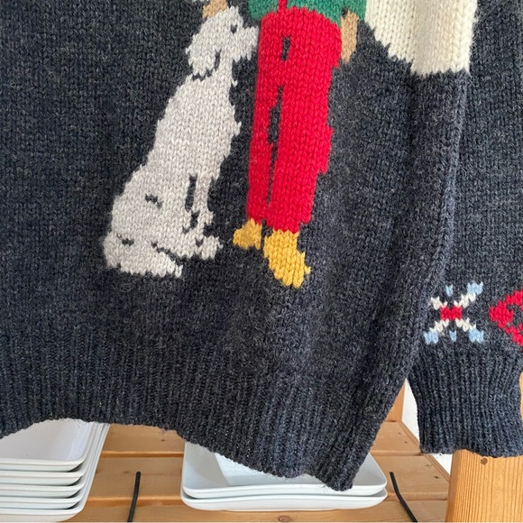 Vintage United Colors of Benetton Shetland Wool Scandi Fair Isle Sweater L - Picture 11 of 16